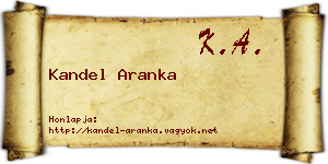 Kandel Aranka névjegykártya